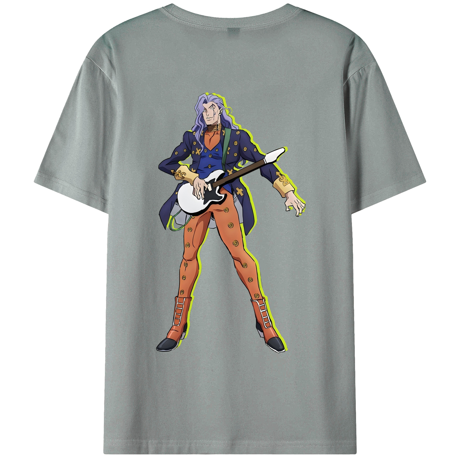（画像用） ジョジョの奇妙な冒険 おといし あきら JoJo's Bizarre Adventure Akira Otoishi 綿100％ メンズ半袖Tシャツ（バックプリント） 通気性